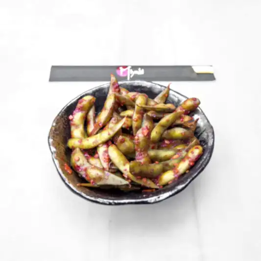 Edamame with Chili Garlic Sauce